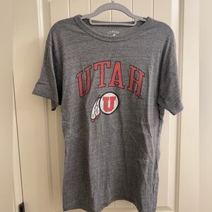 League Heather Gray Utah Men's Graphic Tee